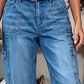 📢49% sleva⏰Dámské volnočasové strečové zkrácené džínové kalhoty👖