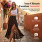 👗Dámská květinová sukně midi s vysokým pasem, volánky a rozparkem na letní dovolenou
