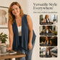 Women's Casual Sleeveless Draped Cardigan