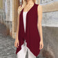 Women's Casual Sleeveless Draped Cardigan