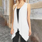 Women's Casual Sleeveless Draped Cardigan
