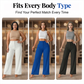 👚 Dámské Široké Kalhoty s Vysokým Pasem | Elegantní Splývavý Střih | 8 Barev | S–3XL | Pohodlí & Styl ✨