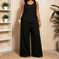 📢📢40% OFF !! ⏰Women‘s Plus Size Textured Tank and Relaxed Fit Pants Set