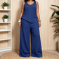 📢📢40% OFF !! ⏰Women‘s Plus Size Textured Tank and Relaxed Fit Pants Set