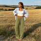 Women's Casual Wide-Leg Drawstring Pants