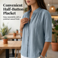 📢📢Sleva 49 %⏰ Nové přírůstky a speciální nabídky – Dámské ležérní tričko s mandarínským límečkem a pintuckami🔥