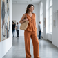 💕Dámský set – tílko s knoflíky a volné kalhoty