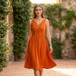 👗Dámské šaty bez rukávů s výstřihem do V a krouceným designem🌺