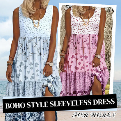Boho stílusú ujjatlan ruha nőknek