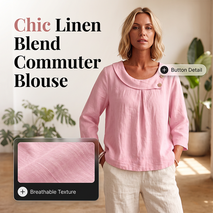 🌿Women's Casual Loose Fit Decorative Button Top