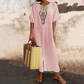 🌿 Dámské Maxi Šaty s Vývázkáním | Boho Etno Styl | Přední Rozparek | 4 Barvy | S–4XL | Letní Elegance ✨