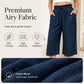 🌿 Dámské Bavlněno-Lněné Široké Kalhoty | Elastický Pas | 9 Barev | S–2XL | Pohodlné & Stylové ✨