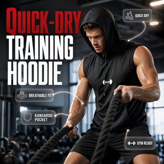 🏋️‍♂️ Pánská Sportovní Vesta s Kapucí | Bez Rukávů | Klokaní Kapsa | 3 Barvy | XS–3XL | Přes 37 000 Prodaných!