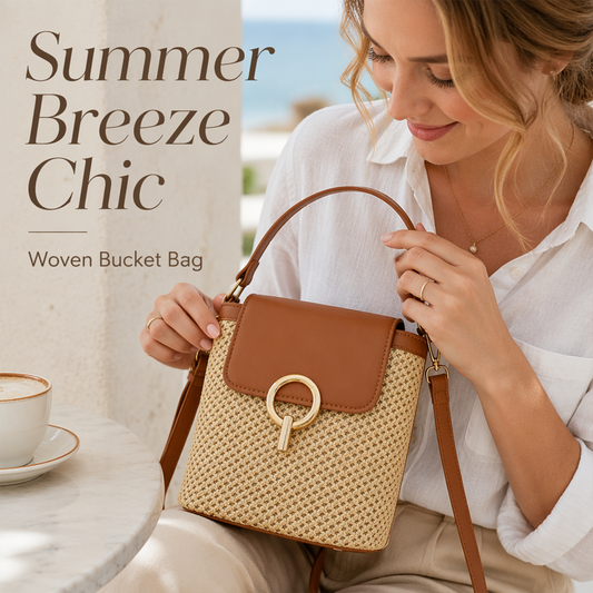 👜✨ Ručně pletená slaměná taška přes rameno – 4 barvy | 3 způsoby nošení | Lehká letní elegance