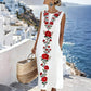 🌺 Dámské Maxi Šaty s Digitálním Potiskem | Bez Rukávů | 4 Vzory | S–2XL | Mediterránní Styl ✨
