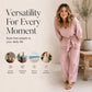 🌸 Dámský Set: V-Výstřih Top se Stuhou + Palazzo Kalhoty | 5 Barev | S–3XL | Elegantní & Pohodlné ✨
