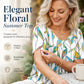 🌸✨ Dámský top s výstřihem do V, květinovým vzorem a plisováním – 8 vzorů | S–2XL | Volný střih | Letní elegance