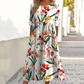 👗🌸Dámské elegantní květinové šaty s kulatým výstřihem a dlouhým rukávem