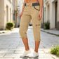 👖 Capri kalhoty cargo s vysokým pasem – praktické kapsy a volný střih pro každodenní nošení