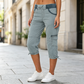 👖 Capri kalhoty cargo s vysokým pasem – praktické kapsy a volný střih pro každodenní nošení