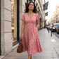 👗 Dámské elegantní šaty s výstřihem do V a květinovým vzorem
