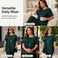 🌸💗 Dámská plisovaná halenka s krátkým rukávem – elastická, bez žehlení, velikosti XL–5XL, 6 barev