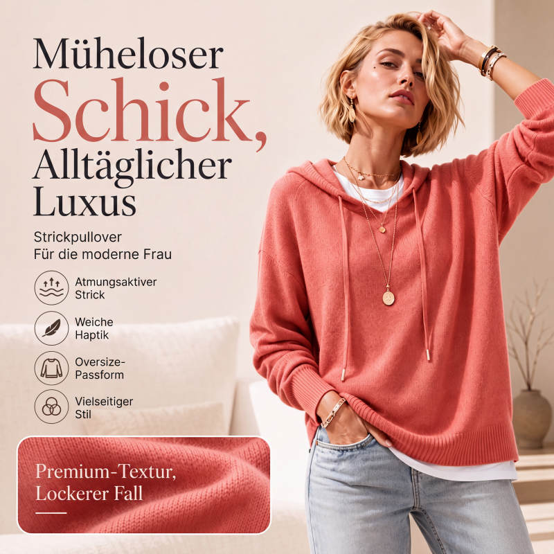 📢🎉🛍️✨Legerer Damen-Kapuzenpullover mit Kordelzug