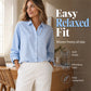 😍👚 Dámská retro kostková košile s dlouhým rukávem – bavlna a len, volný střih, 10 barev, XS–5XL