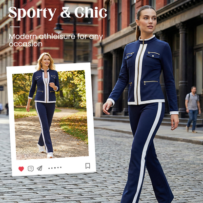 ✨ Dámská sportovně elegantní tepláková souprava – pohodlná & stylová, pro každou příležitost 🌿