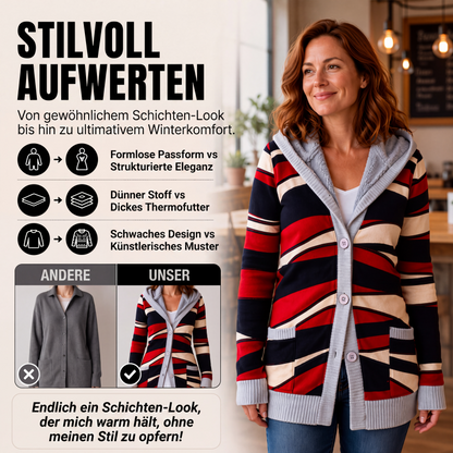 📢📢50%Rabatt!!!🎉✨Strickcardigan mit Kapuze und Plüschfutter für Damen