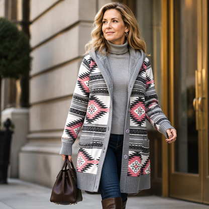 📢📢50%Rabatt!!!🎉✨Strickcardigan mit Kapuze und Plüschfutter für Damen