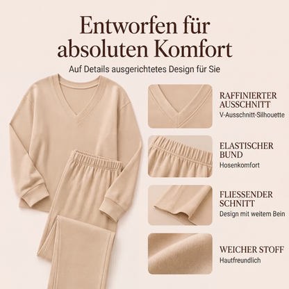 ✨Neu Eingetroffen! Schulterfreies Sweatshirt- und Hose-Set für Damen