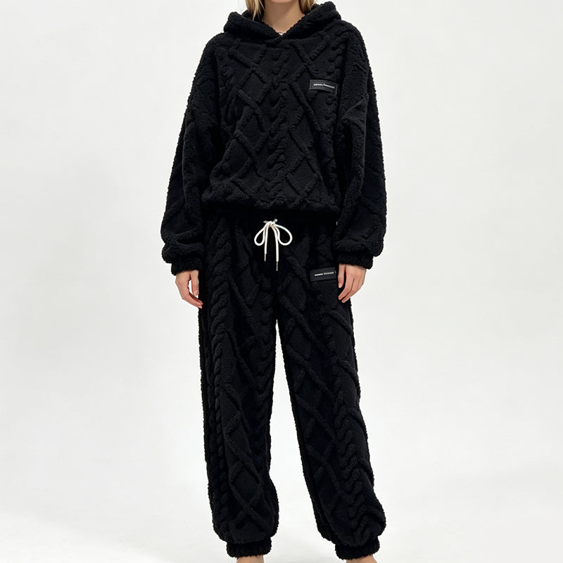 Damen Thermo-Fleece-Set mit 3D-Struktur – 2-teilig