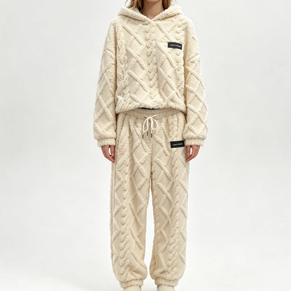 Damen Thermo-Fleece-Set mit 3D-Struktur – 2-teilig