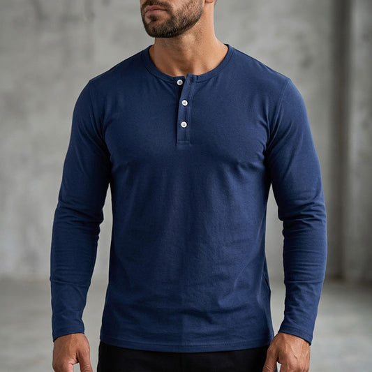 💎Riesige Rabatte👕 Neuheiten – Klassisches Henley-Hemd – bequem und vielseitig