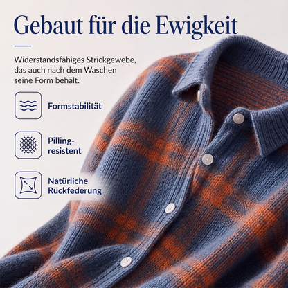 🧶 50 % RABATT | Lässig, gemütlich & vielseitig – Damen Karo-Cardigan mit Knopfleiste