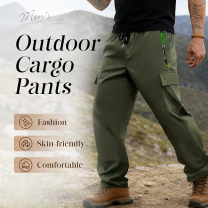 Herren-Cargohose mit mehreren Taschen und Kordelzug