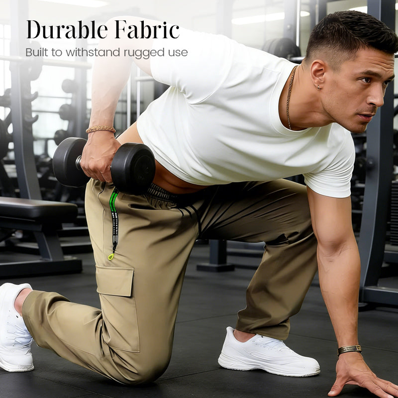 Herren-Cargohose mit mehreren Taschen und Kordelzug