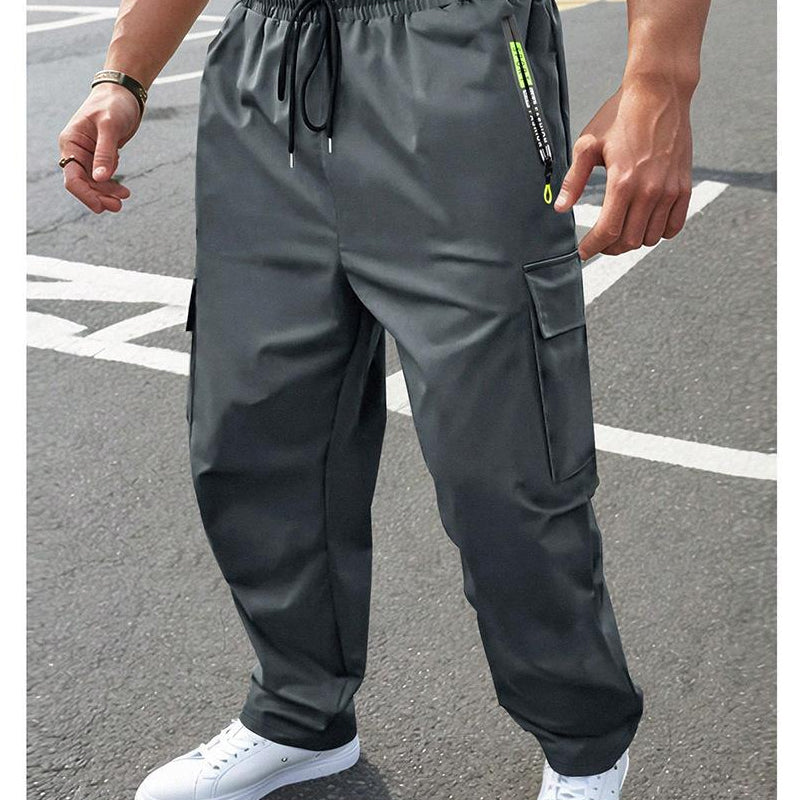 Herren-Cargohose mit mehreren Taschen und Kordelzug