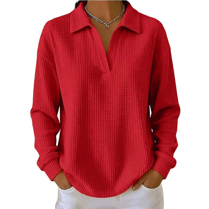 🧶 50% Rabatt | Luftiger Komfort & schmeichelhafter V-Ausschnitt – Strickoberteil