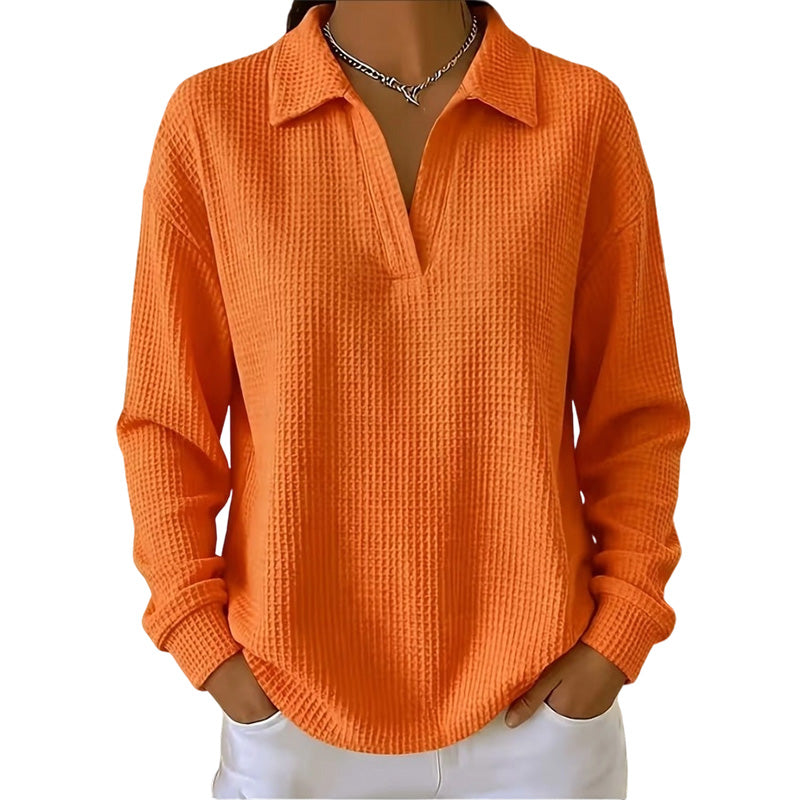 🧶 50% Rabatt | Luftiger Komfort & schmeichelhafter V-Ausschnitt – Strickoberteil