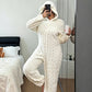 🎀🧸 Roztomilý jednodílný domácí overal s kapucí – teplý, pohodlný a roztomilý | S–2XL 🏠