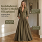 👗✨ Dlouhé dámské šaty s límečkem – elegantní, na knoflíky, s kapsami | S–2XL 🌿