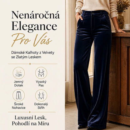 👖✨ Dámské velurové kalhoty s vysokým pasem – široké nohavice, teplé a pohodlné | S–3XL 😍