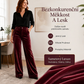 👖✨ Dámské velurové kalhoty s vysokým pasem – široké nohavice, teplé a pohodlné | S–3XL 😍