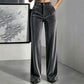 👖✨ Dámské velurové kalhoty s vysokým pasem – široké nohavice, teplé a pohodlné | S–3XL 😍