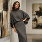 👗✨ Elegantní dámská souprava (blůza s netopýřími rukávy + maxi sukně) – pohodlná a stylová | S–2XL 🍷