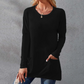 👚🌿 Dámské tričko s dlouhým rukávem – oversize, pohodlné, s kapsami | M–5XL🌟
