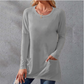👚🌿 Dámské tričko s dlouhým rukávem – oversize, pohodlné, s kapsami | M–5XL🌟