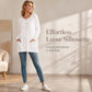 👚🌿 Dámské tričko s dlouhým rukávem – oversize, pohodlné, s kapsami | M–5XL🌟